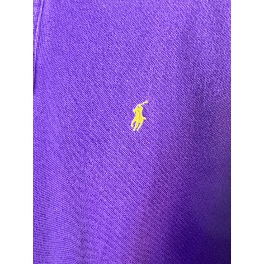 Vintage Polo Ralph Lauren Polo Shirt XL Purple 100% Cotton Preppy Ivy Pique